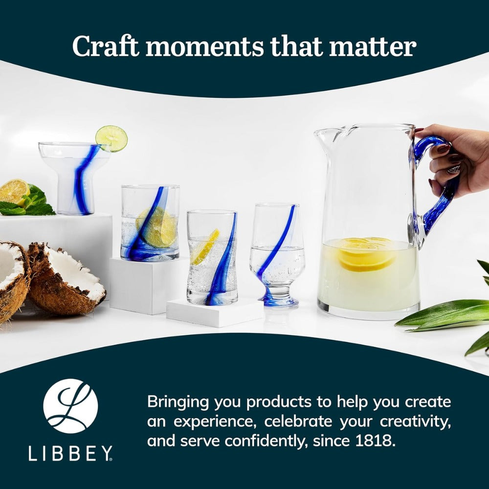Libbey Blue Ribbon Impressions Rocks Glasses – 12.5-Ounce, Set of 8