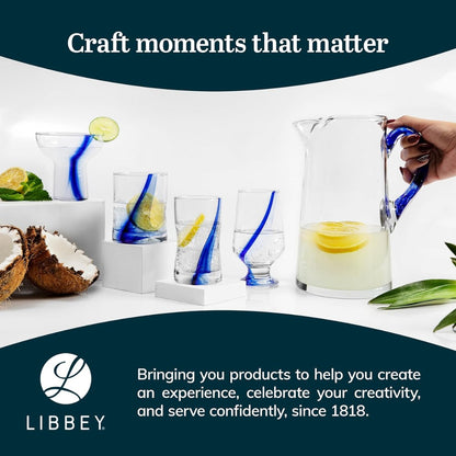 Libbey Blue Ribbon Impressions Rocks Glasses – 12.5-Ounce, Set of 8